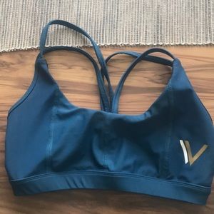 Blue sports bra from Vull sport